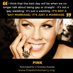 freedomtomarry:  The Grammy Awards are about