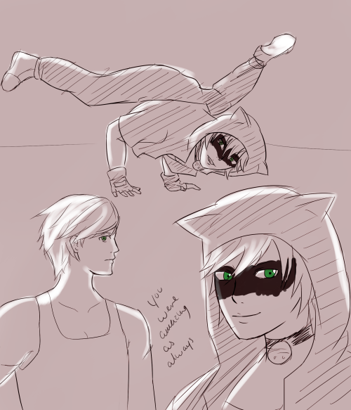 to-the-blue:  My hand slipped. It feels so weird drawing after so long >.< Breakdance AU because @starrycove and other artists tempted me with their amazingness. ;u; It’s such a great AU ughhh. I rushed Adrien a bit cause I got hw to do  