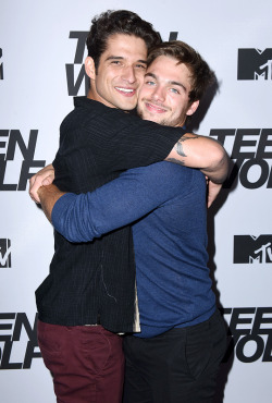 fytwolf:Dylan Sprayberry &amp; Tyler Posey MTV’s Teen Wolf 100th episode screening and series wrap party.