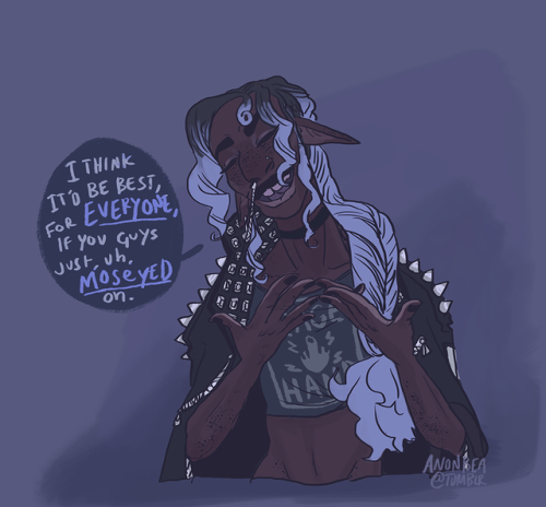 anonbea: he’s all talkhe’s already spent like three slots bedazzling that biker jac