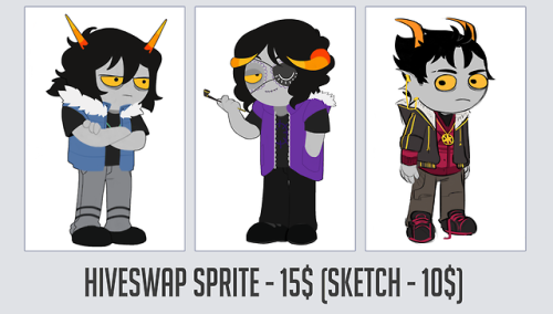 Hey!~I decided to open commissions now. I opened them temporarily, then i will open them again only 