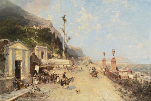 La Strada Monreale, Palermo, Franz Richard Unterberger (Austrian, 1838–1902)