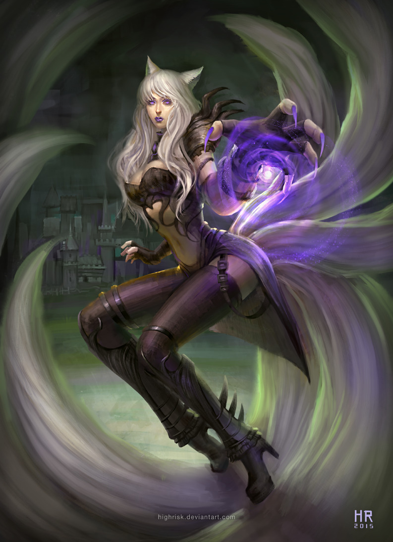 leagueofahri:  Warlock Ahri - League of Legends Skin Idea by HighRisk 