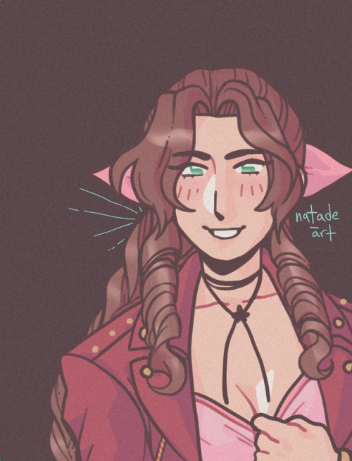 natade-art: aerith gainsborough.. i love you. i cannot wait to watch [redacted] and [redacted] happe