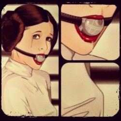 Leia is Death-star-gagged! Ciekawy knebel