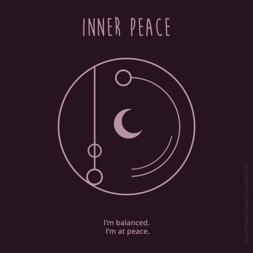 modernwitchesdaily:SIGIL ~ INNER PEACEHere is a sigil I did for the Artbook~ It’s a sigil to achieve