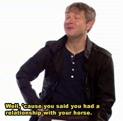 middle-earth-appreciation:suddenlyfalling:Richard Armitage discusses his bond with his horse. (Sourc