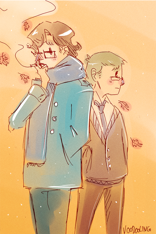 voodooling: Here have some meganelock cuz of reasons. Cutie glasses bishounen okay. postcard