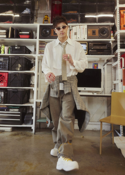 vogueman:
“Asher Angel photographed by Amber McKee for Boys by Girls. Asher wears glasses by Bolle, vintage jacket customised by Blake Hardy, shirt by Acne, tie by Object From Nothing, jeans by Rick Owens and boots by Bottega Veneta
”