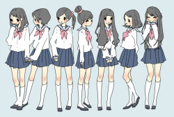 h-eisei:  Schoolgirls 19 by しまぷ 