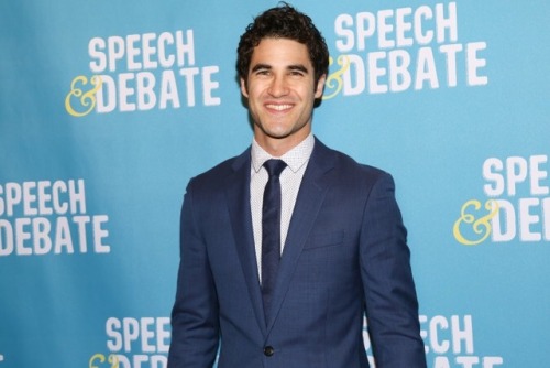 dailybroadwaybeauties:Darren Criss at the premiere of Speech & Debate