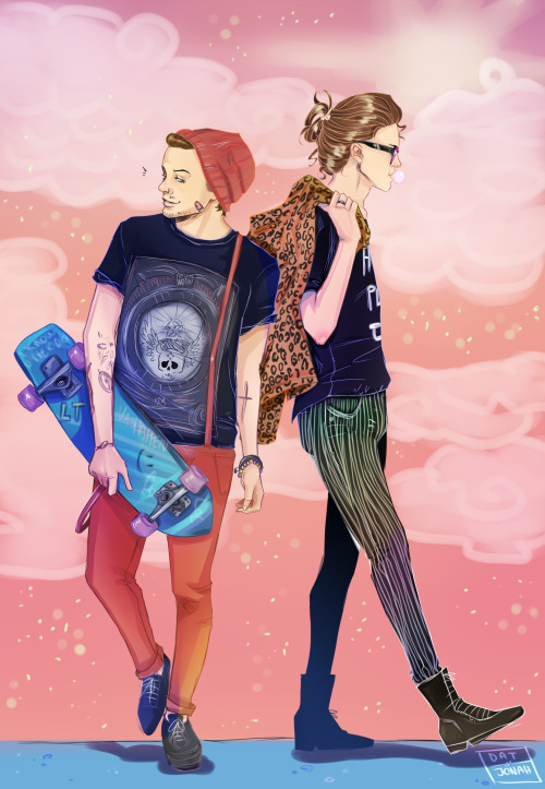 datjonah:  I wanted to draw some fanart of this lovely manip made by babyoflouis. And then I went kinda wild. Idk what’s happening here.. It’s 3am. 