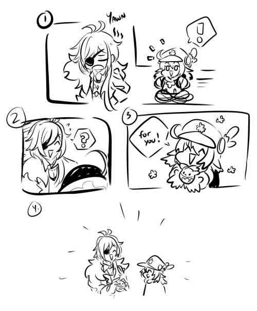 I Drew Kaeya With Short Hair! Also Heres A Little Comic Of Why His Hair Is Like That!