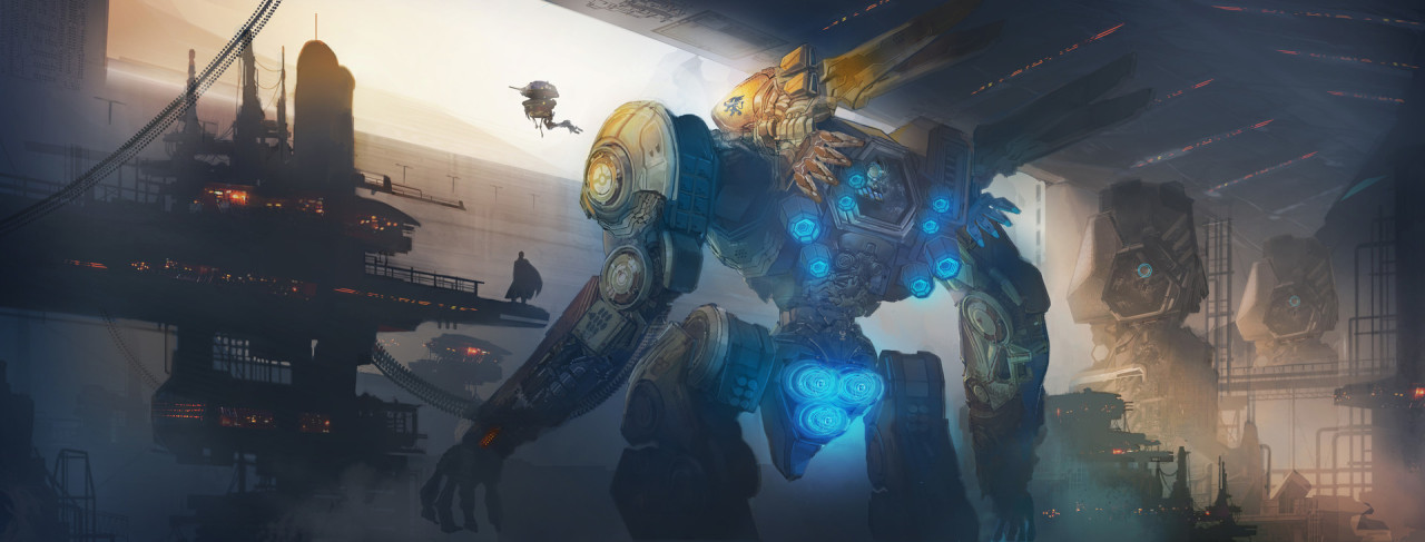 cyberclays:   Mech Bay  - by  Lim Shin  