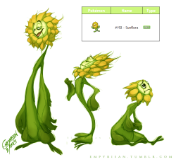 empyrisan:  I tried out this challenge! I got Sunflora, and while they’re not one of my favorites, I don’t think they get nearly enough fanart! Stoner Sunflora, Pretentious Bastard Sunflora, and Sad, Fat Sunflora! I might do more later, these are