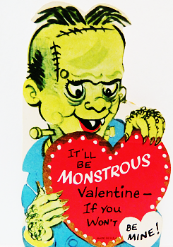 Porn Pics vintagegal:  Vintage Horror Valentines
