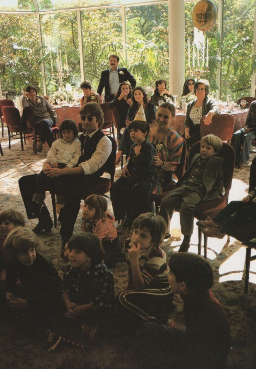 lennonfantasy:John’s 38th and Sean’s 3rd Birthday, Tavern on the Green, 1978 Photos by Nishi F. Sa