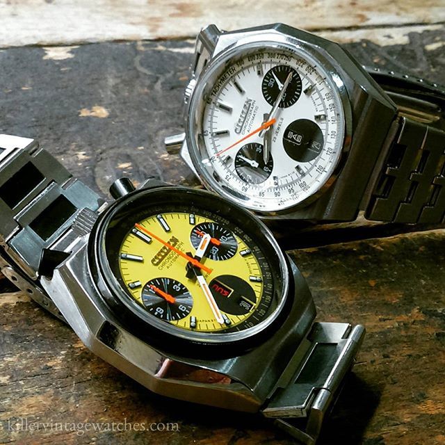 womw:  This pair of Killer Chronographs just arrived! ✔ Including this Yellow Dial