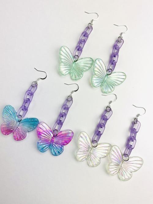 Shop small, make a big impact.Butterfly Being Chunky Dangle Earrings: Nomad Kandi on Etsy, $12