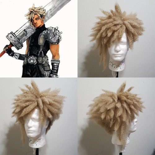 Got to work on this Cloud wig for @kaduout ! The design is based on a FFVII fanart series by the sup