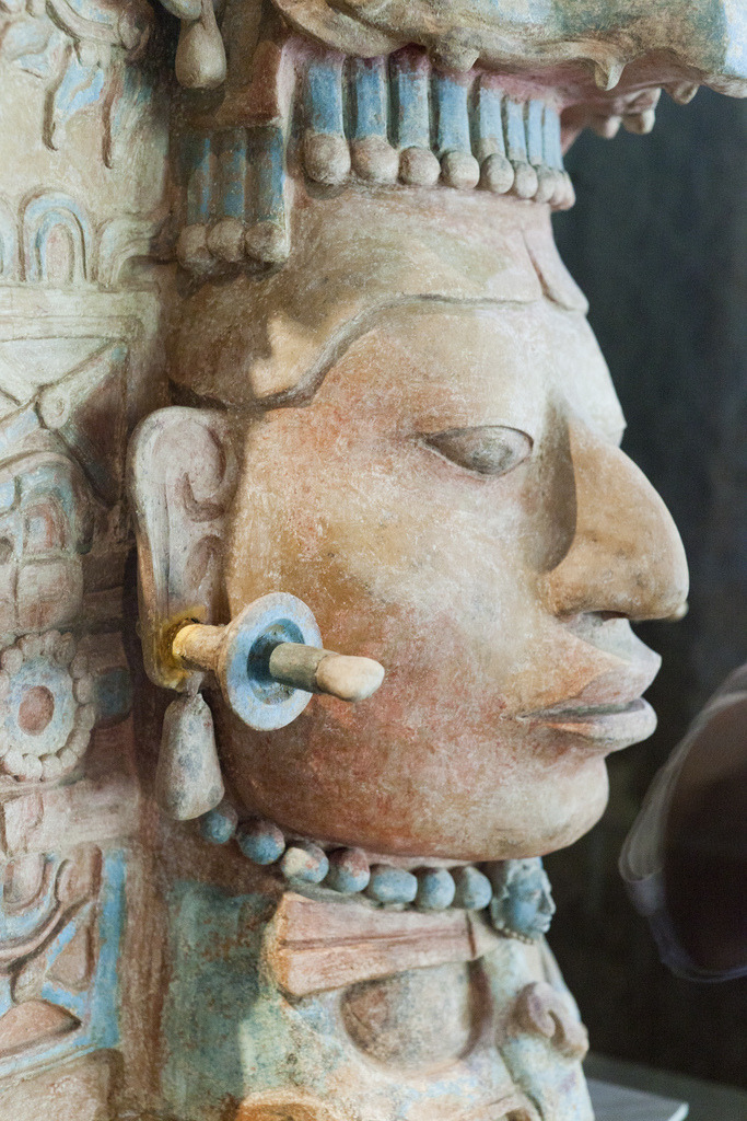 ancientart:  Maya Late Classic terracotta incense burner, AD 600-900. This artefact