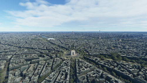 microsoft flight simulator 2020 - arc de triomphe de l’étoile, paris, france