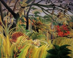 nobrashfestivity:   Henri Julien Rousseau, The Jungle  