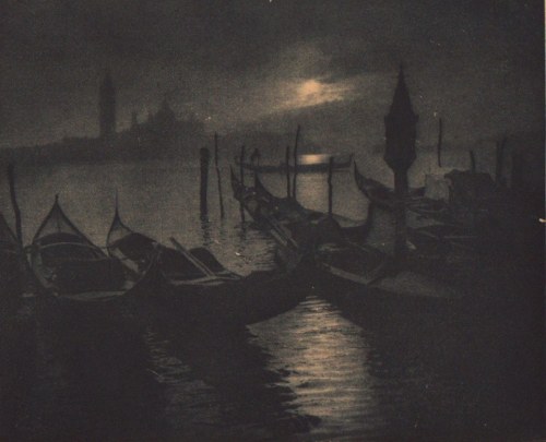 gwendhinluthol: Gustave Marissiaux,Venice at night ~ 1906 Photogravure