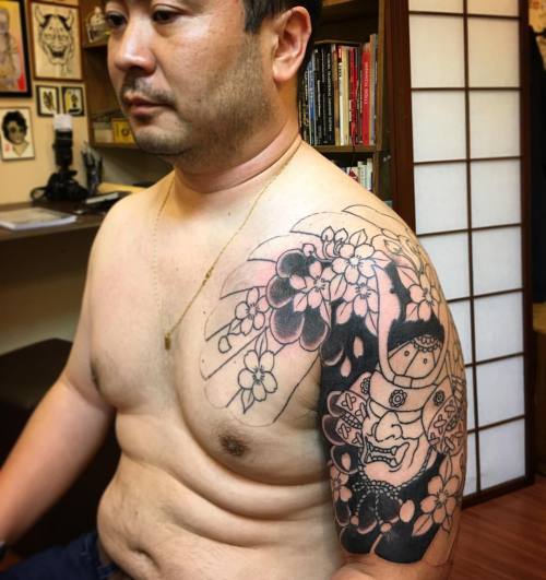 Kabuto in progress @kirintattoo#kirintattoo #japanesetattoo #kabuto #japanesecollective (em Kirin 