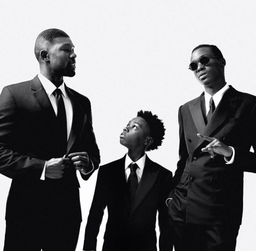 allfilmscreen:Trevante Rhodes, Alex R. Hibbert and Ashton Sanders getting ready the 89th Annual Academy Awards at Hollywood & Highland Center on February 26, 2017 in Hollywood, California.