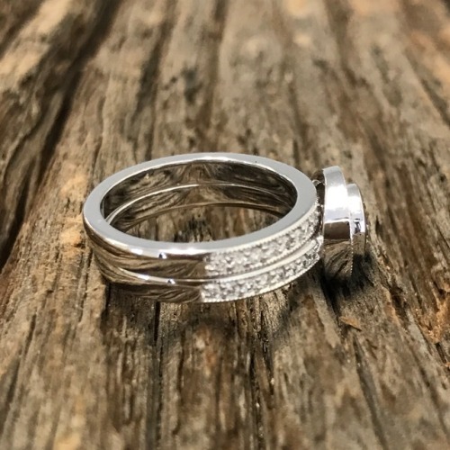 Created this wonderful diamond halo wedding set recently. The...