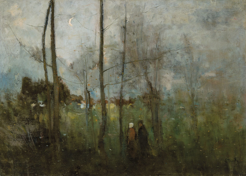 amare-habeo:  Frank Lucien (1857 - 1920, Belgium) Walking in the Evening (Une promenade