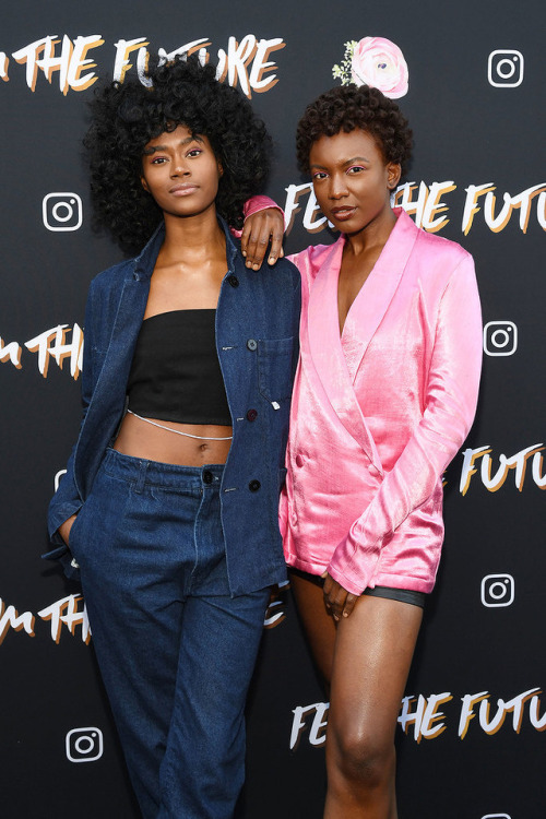 soph-okonedo: Isis Valentino and Alex Belle of the music group St. Beauty attend Janelle Monae x Ins