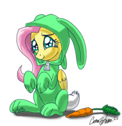 cocoa-bean-loves-fluttershy:  Adorable Bunnyshy