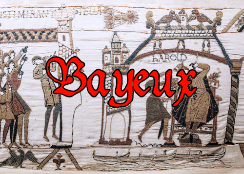 |  ＴＨＥ B A Y E U X  T A P E S T R Y . The Bayeux Tapestry is an embroidered clot