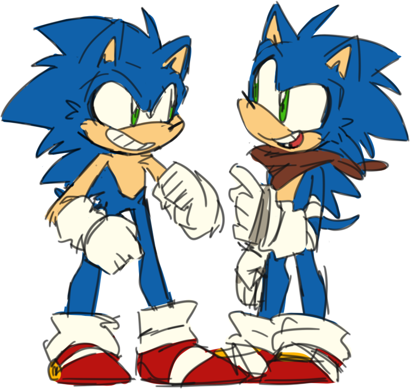 8xenon8:if the two Sonics met they would race first ask questions later