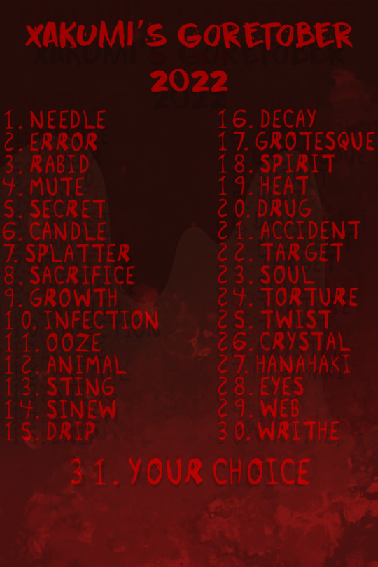 goretober list Explore Tumblr Posts and Blogs Tumpik