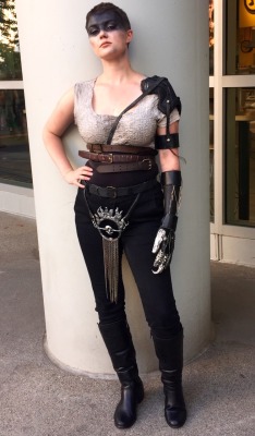 ophiliad:  My bestie Jessica posing in the Furiosa costume that we both (mostly her) worked very very hard on yesterday at Denver Comic Con.