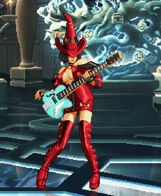evil-natural-water:I-NO’s win pose - Guilty Gear XX Accent Core + R