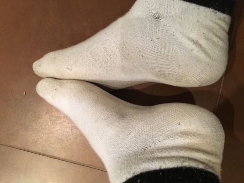 A collection of my feets with white socks on