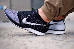 sweetsoles:  Nike Flyknit Racer - Black/White