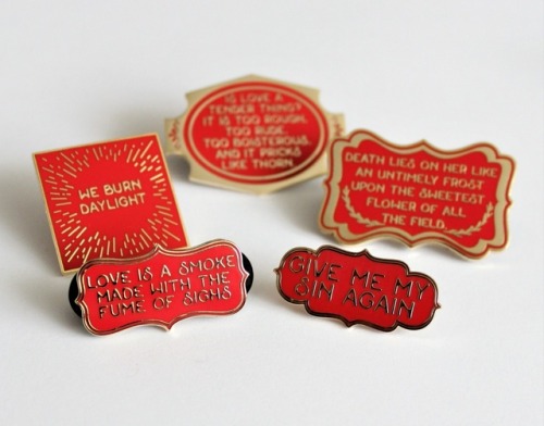 sosuperawesome:Literary Pins and KeychainThe Silver Spider on Etsy