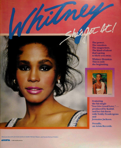 Whitney Houston Self-Titled Album, 1985