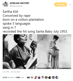 00incognegro:  postingwhileblack:  Santa Baby - Eartha Kitt  Warrior! ❤️ This Black Girl was Magic #BlackExcellence   Y’all forgot…she the OG Catwoman