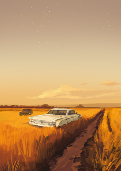 tohdaryl:  ‘Summer Evenings’  - a speed painting practice. 
