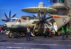 E-2 hawkeye took this shot Taken by my friend on aircraft carrier USS abraham lincoln