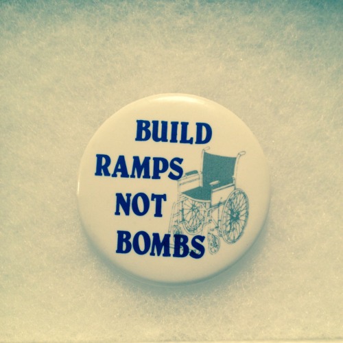 criplit:My dad found me a disability activism pin from the 70s…aaaand I love it.