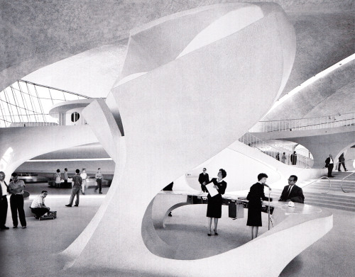 theimportanceofbeingmodernist: Come Fly With Me: TWA Terninal by Eero Saarinen- Saarinen designed th