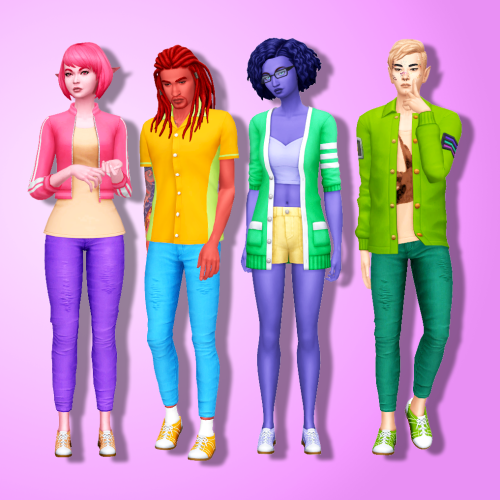 Bowling Night Stuff Clothes in Sorbets RemixUpdated + expanded recolours of my ORIGINAL POST in tai’
