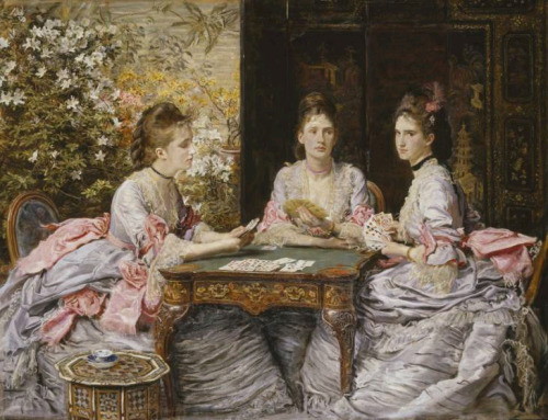 Hearts are Trumps by John Everett Millais (A portrait of Elizabeth, Diana, and Mary, daughters of Wa